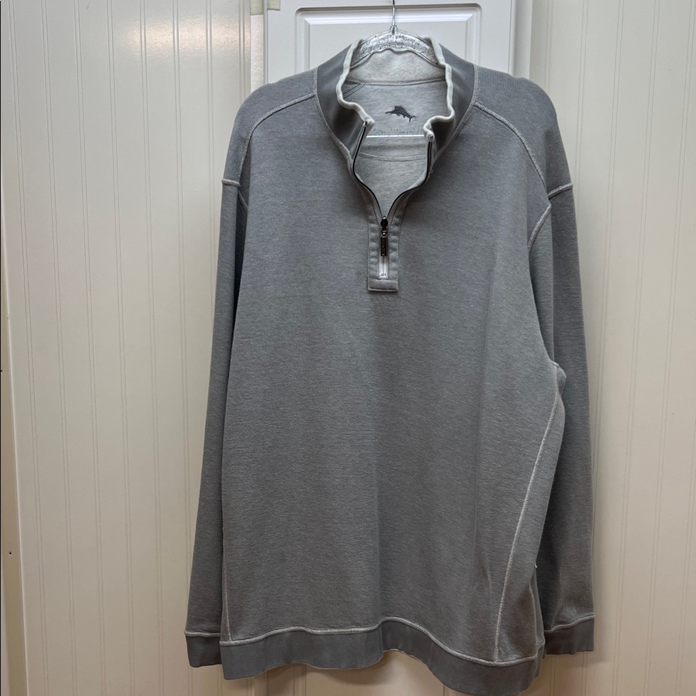 Gray Quarter-Zip Doble Sided Pullover Sweatshirt - image 1